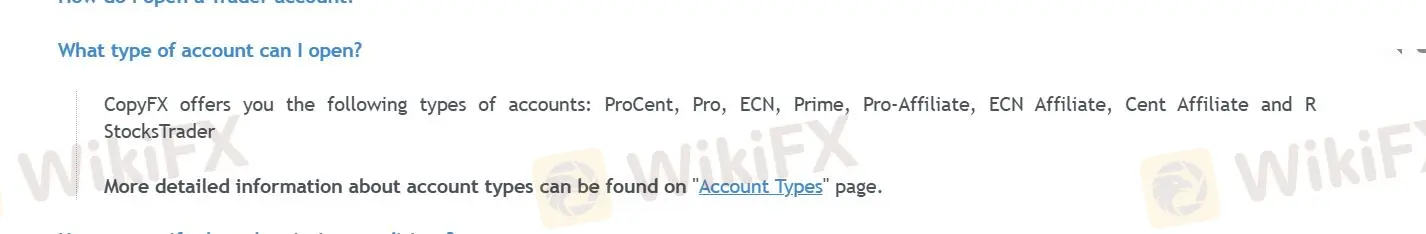 账户类型 账户类型