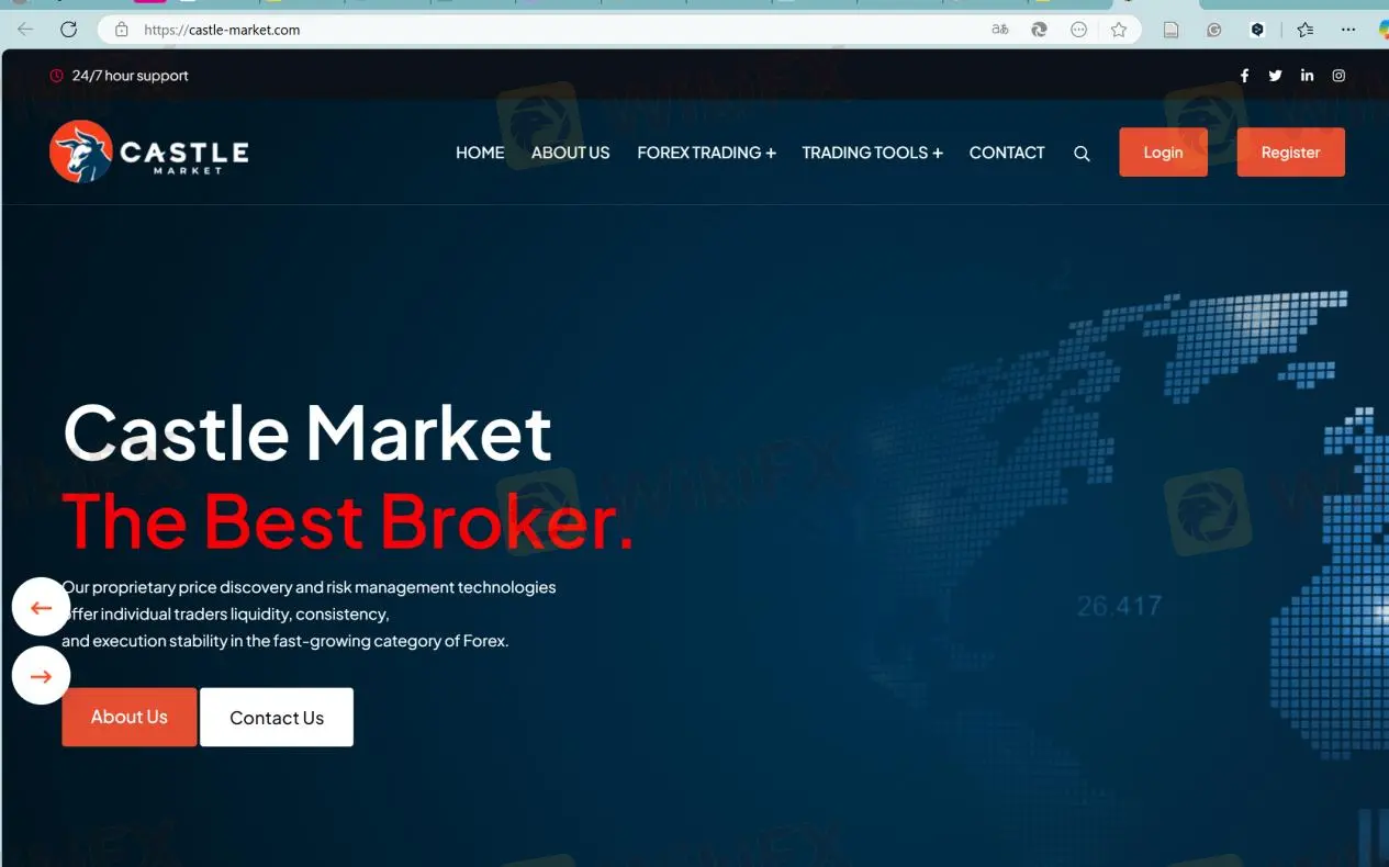 Castle Market's homepage