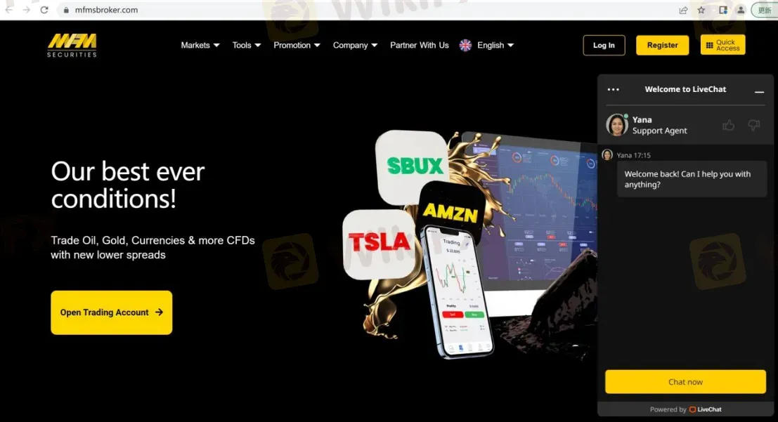 MFM Securities' homepage