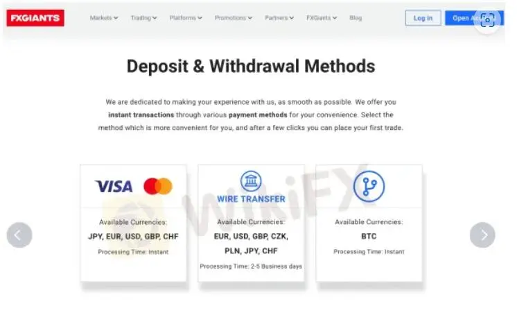 Deposit and Withdrawal Deposit and Withdrawal