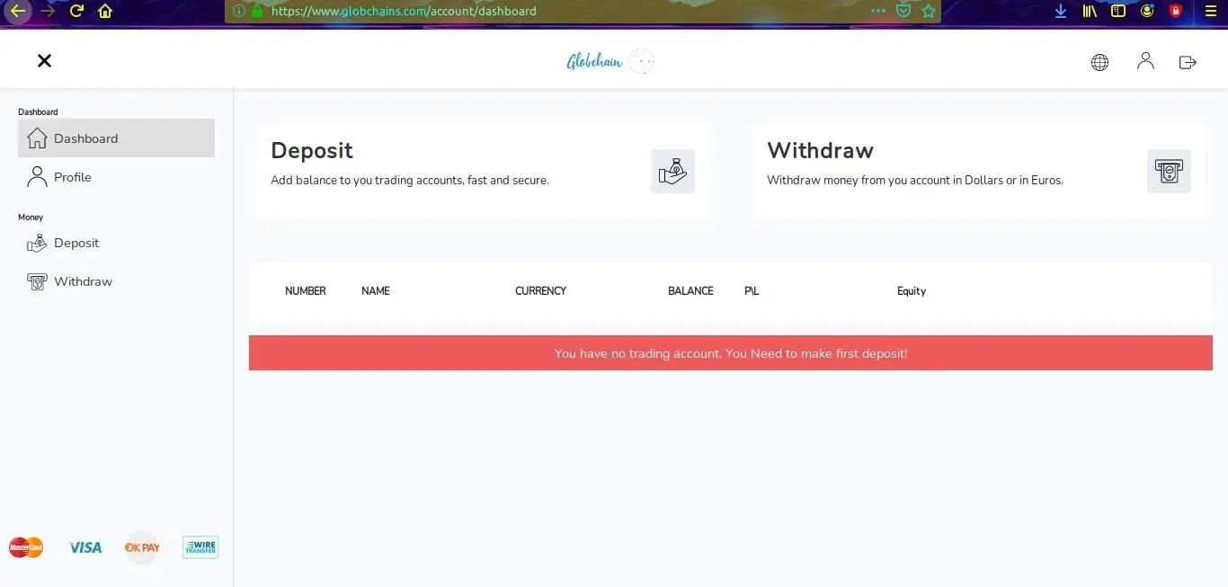 Deposit and Withdrawal