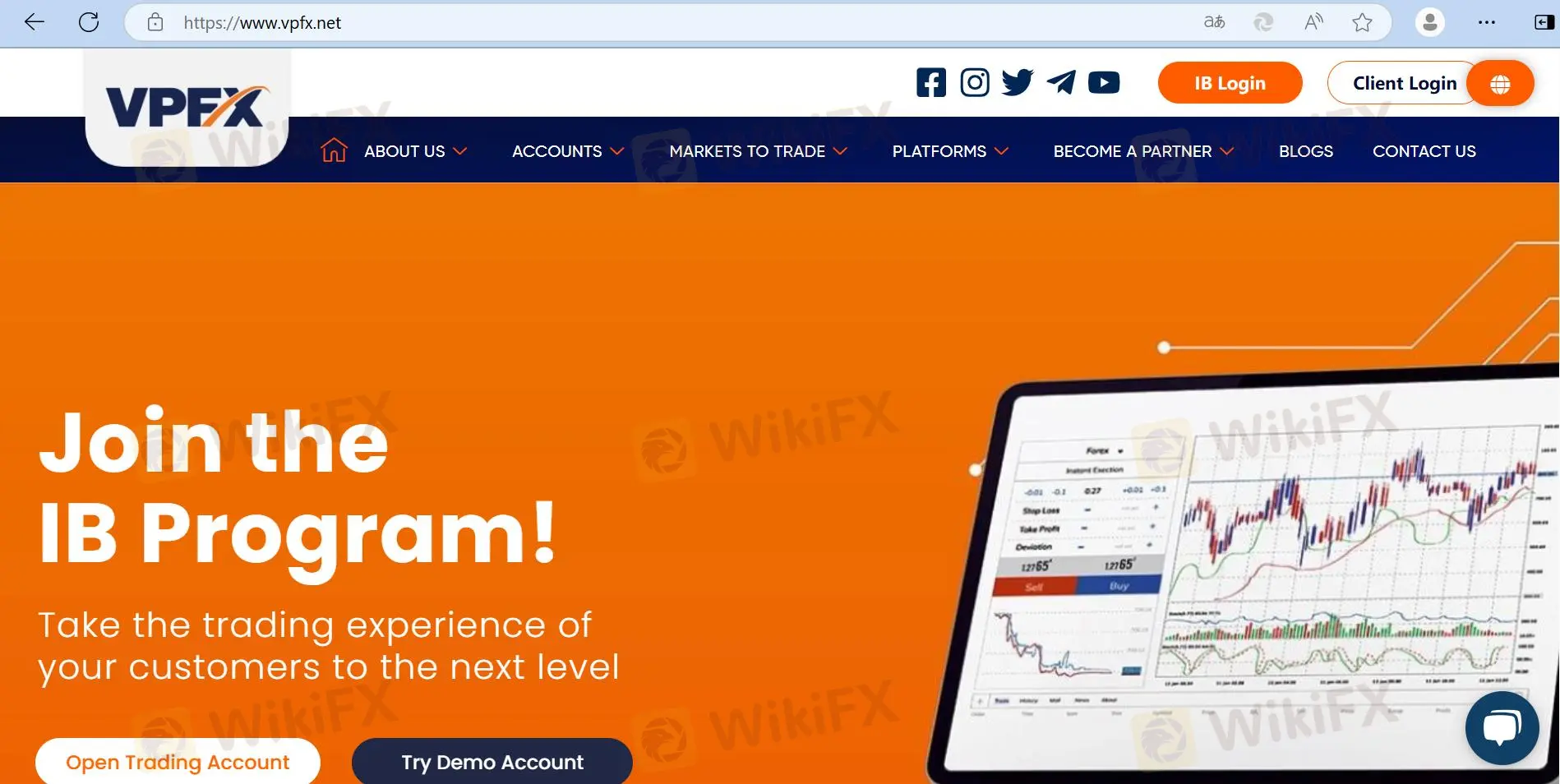 VPFX's homepage