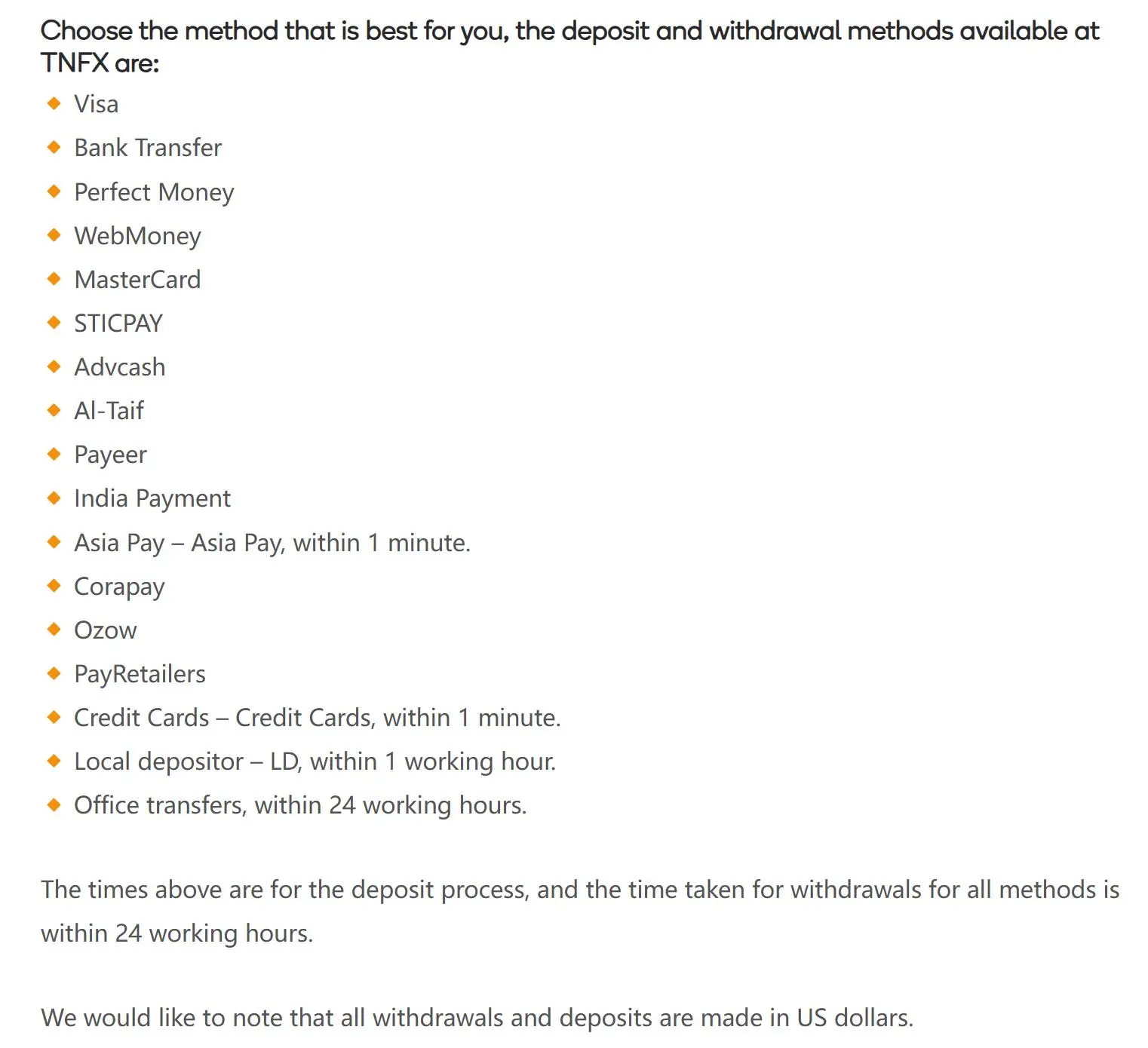 Payment options Payment options
