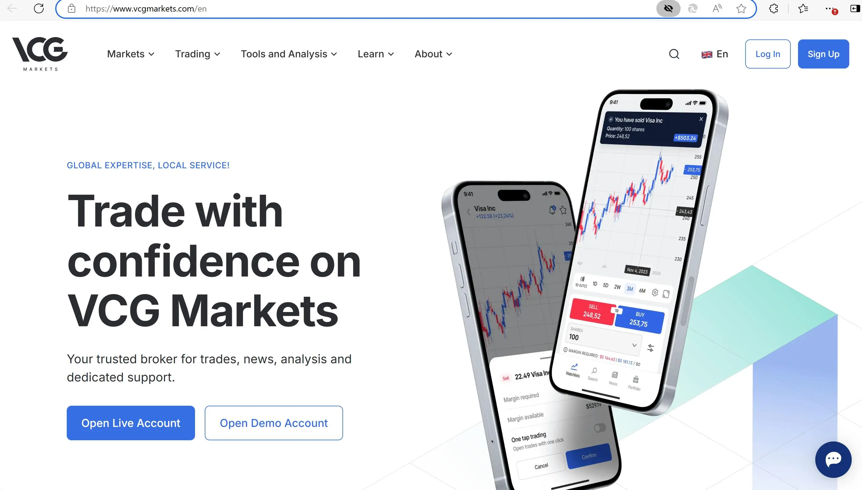 VCG Markets' домашняя страница VCG Markets' домашняя страница