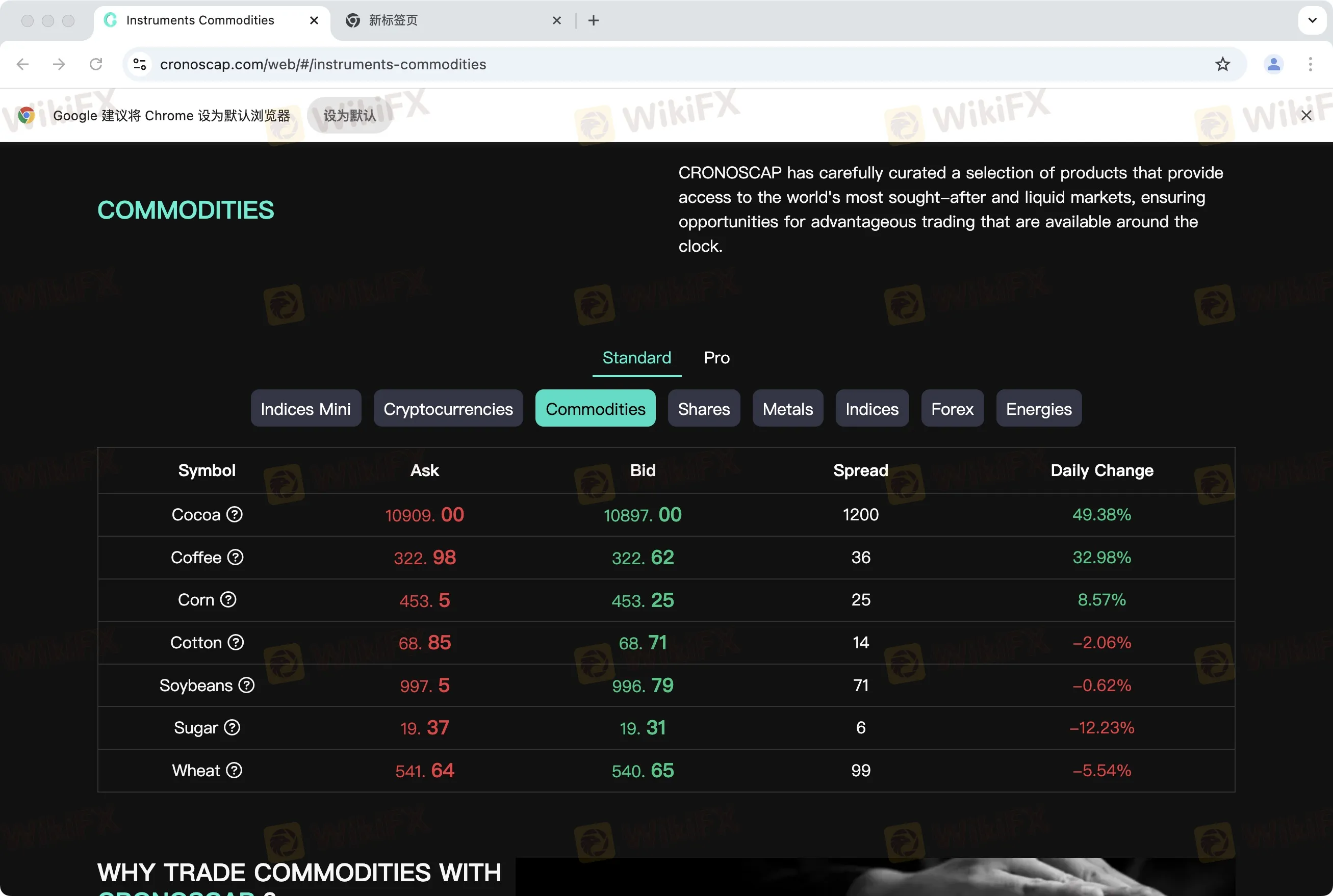 What Can I Trade on Cronoscap?