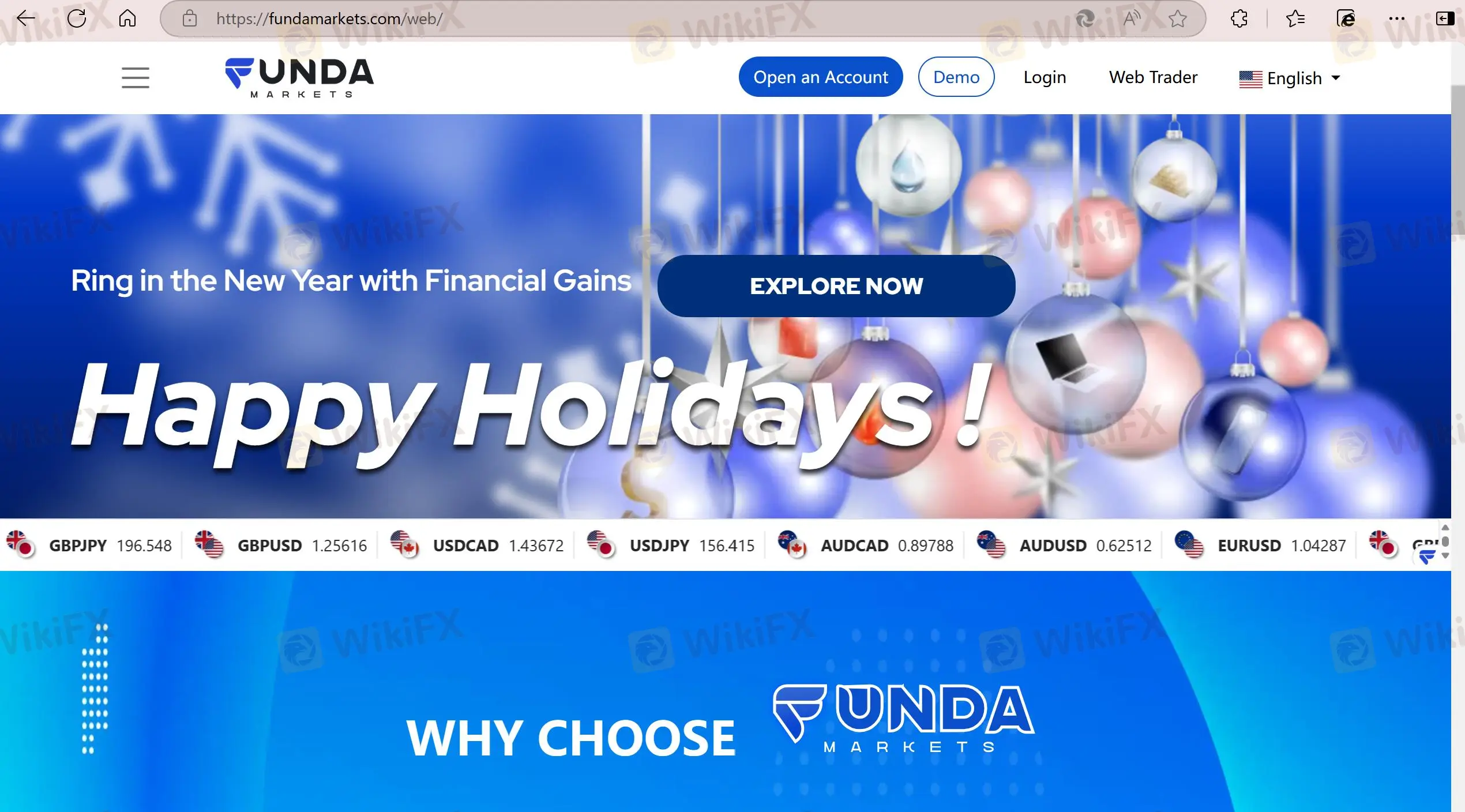 Funda Markets' page d'accueil