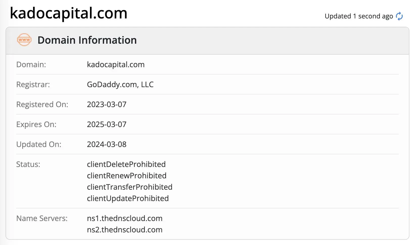 Domain information Domain information