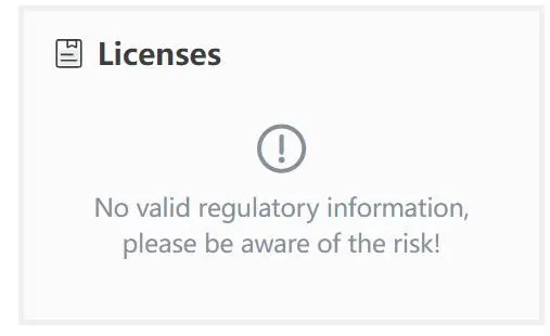 No license No license