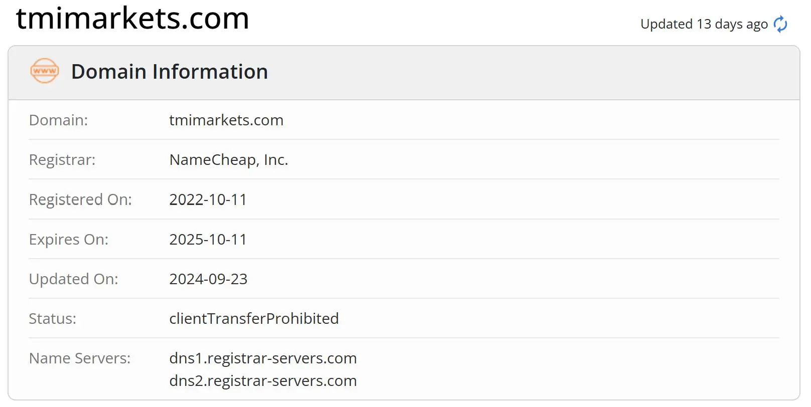 Domain information