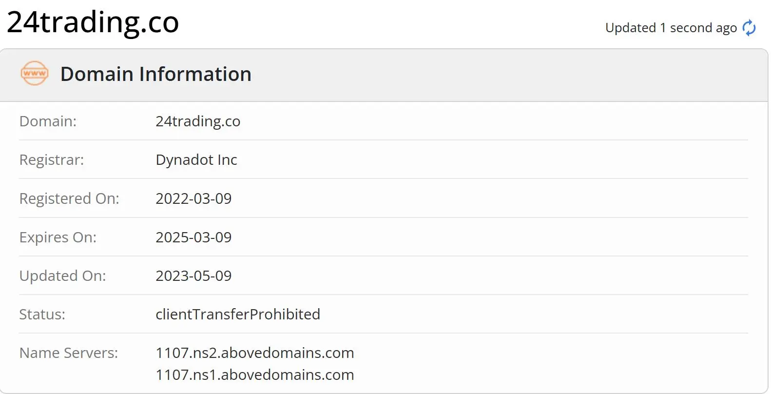 Domain information Domain information