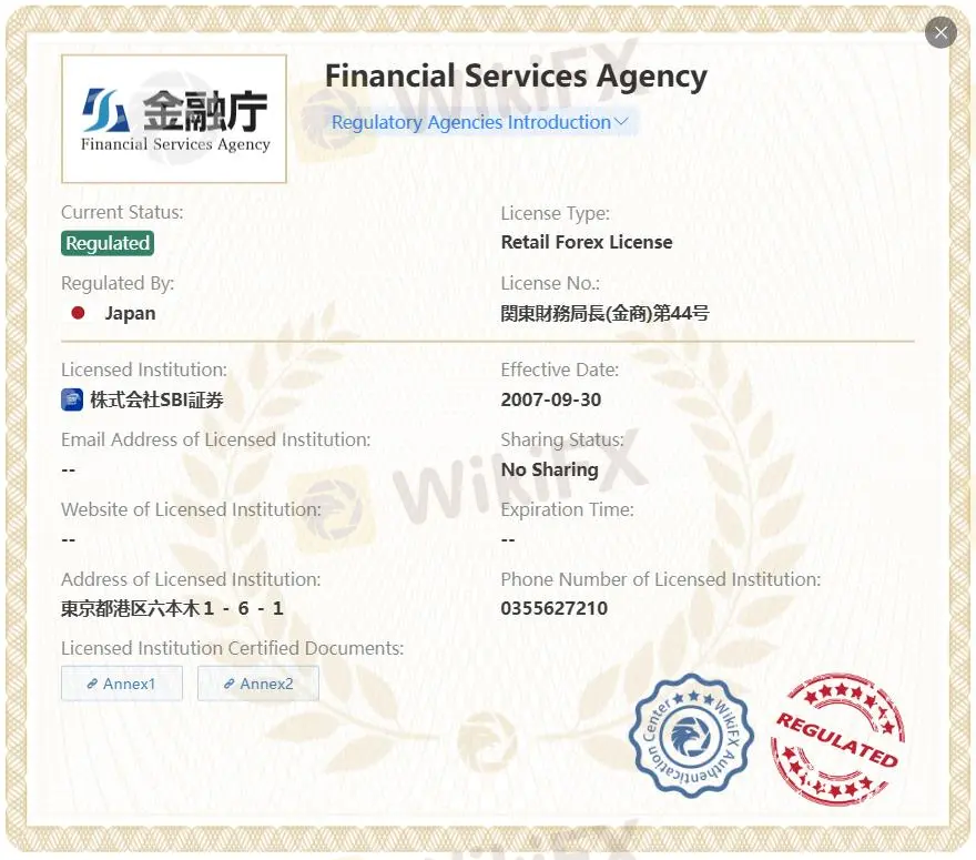 Является ли SBI Securities законным?