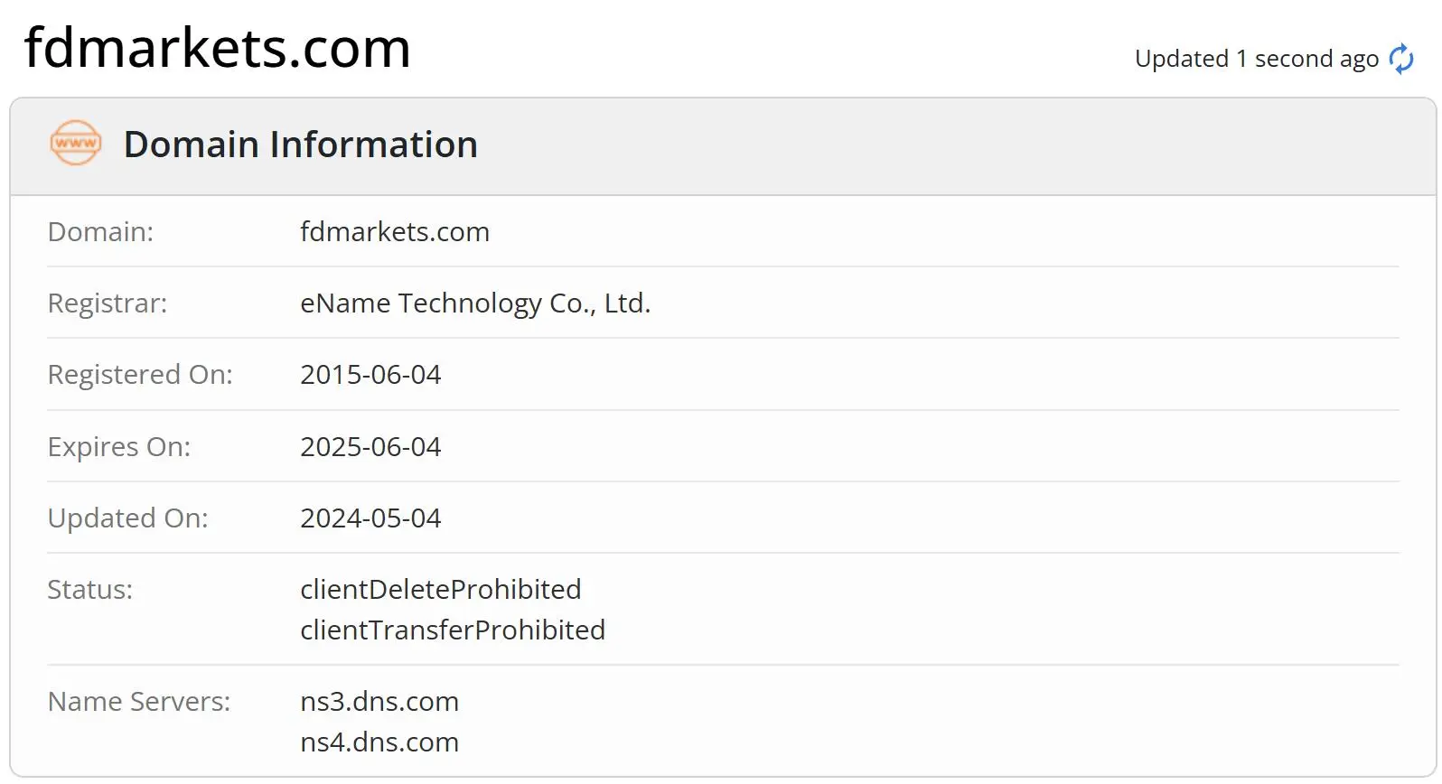 Domain information Domain information