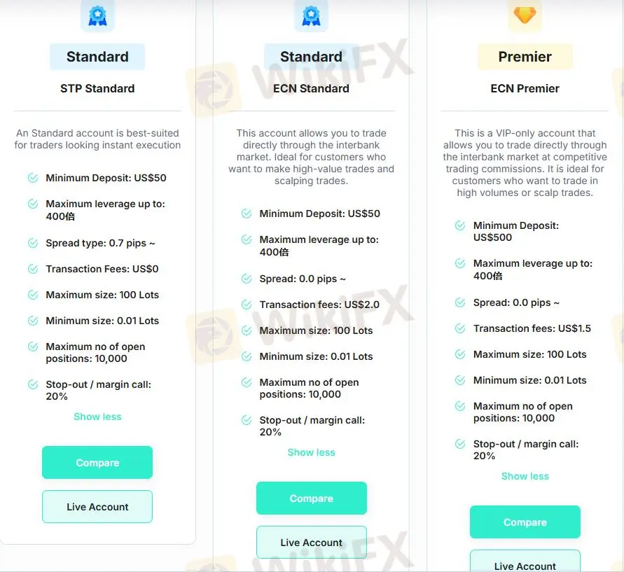 账户类型 账户类型