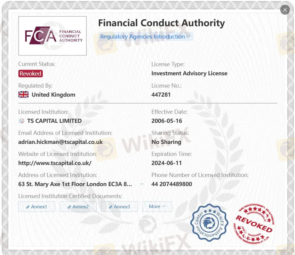 Revoked FCA license