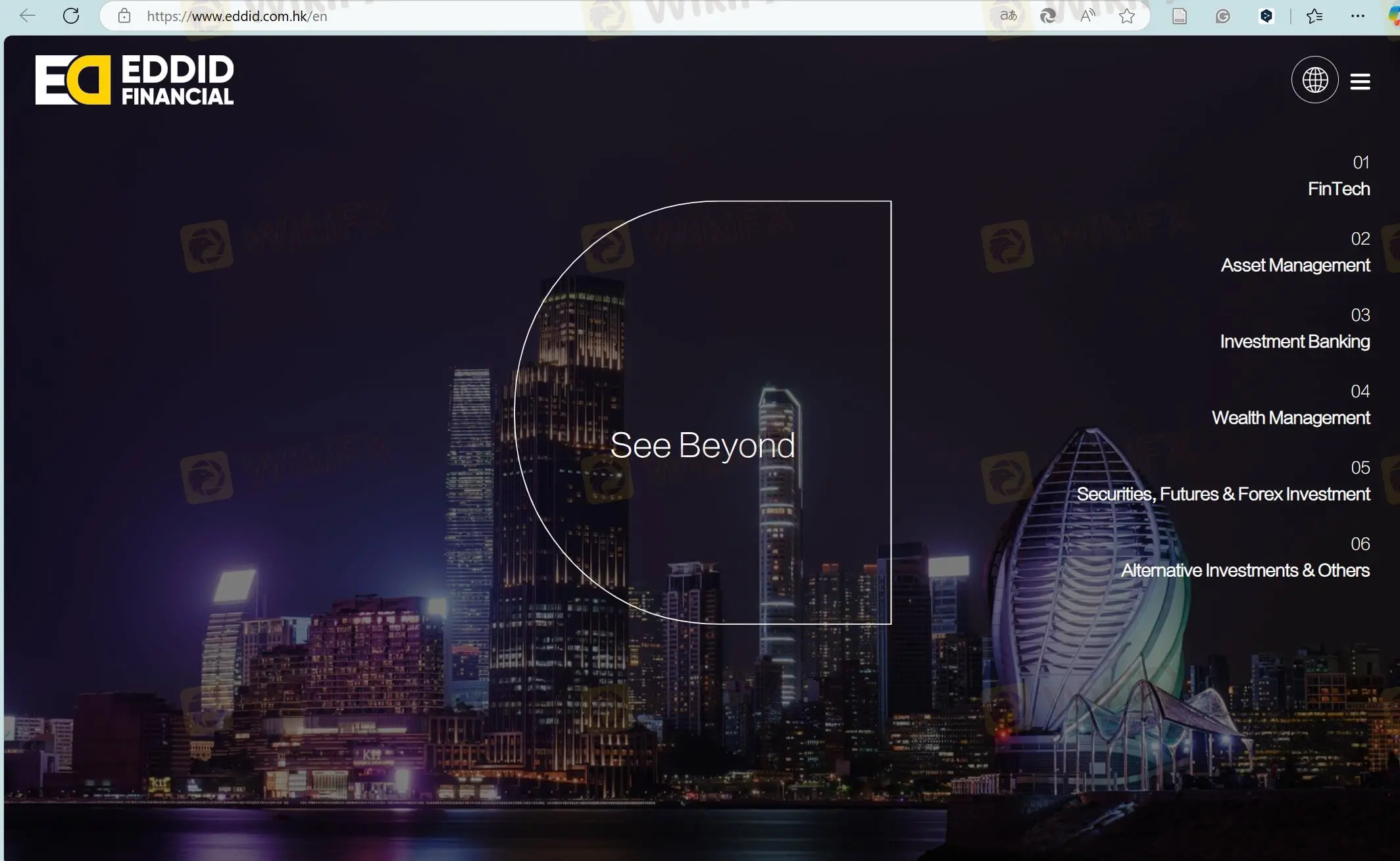 Eddid Financial' homepage