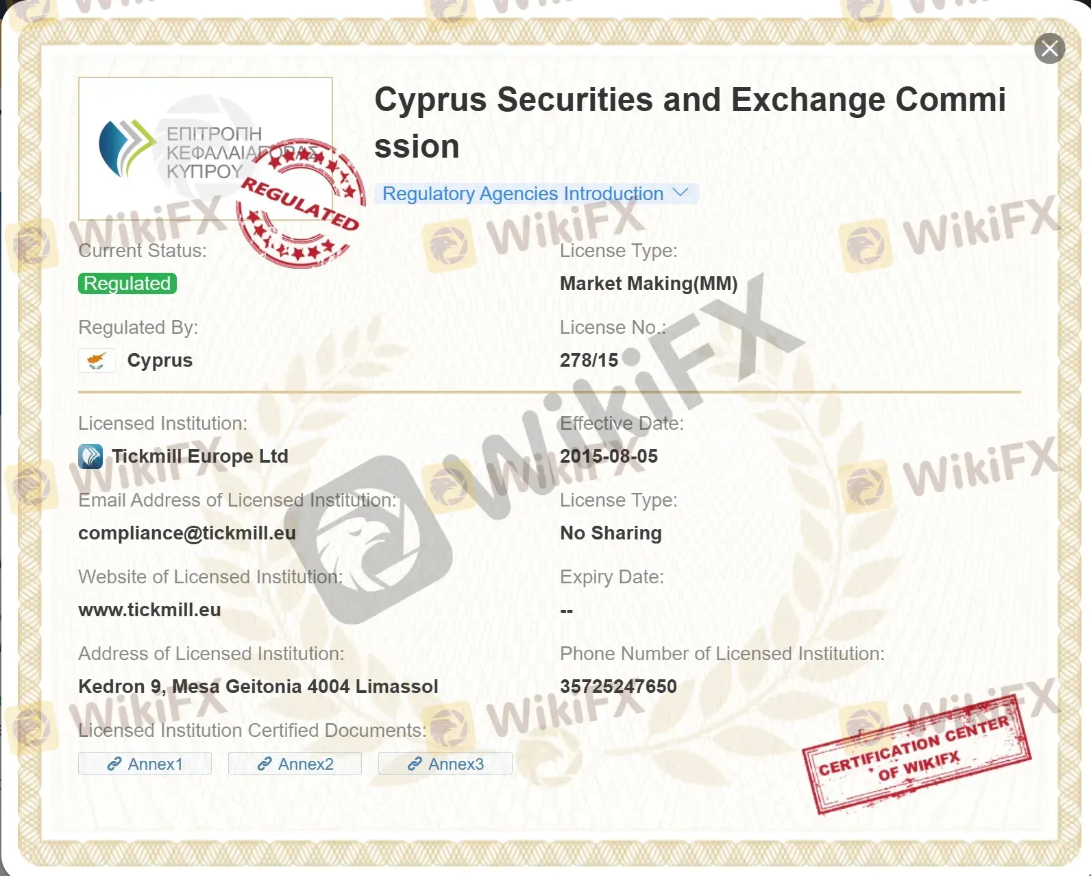 Regulated by CySEC Regulated by CySEC