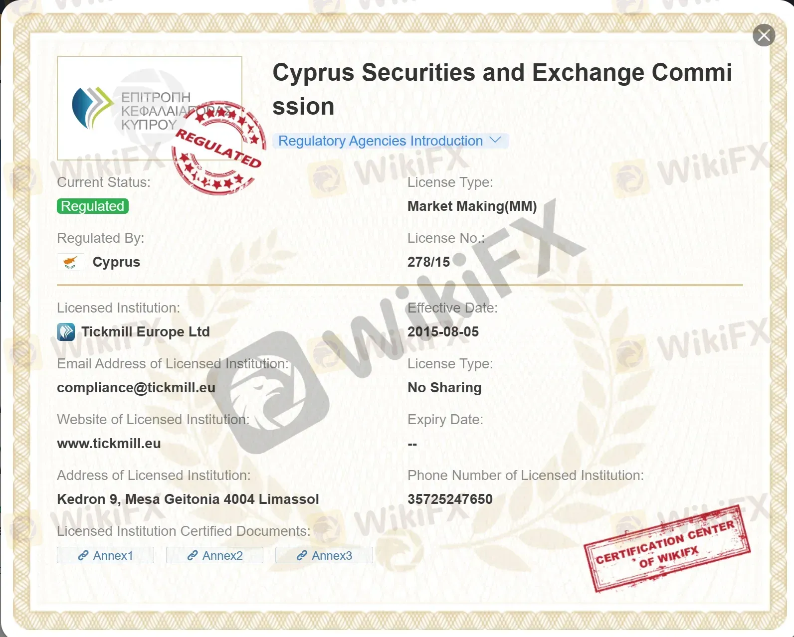 Regulated by CySEC Regulated by CySEC