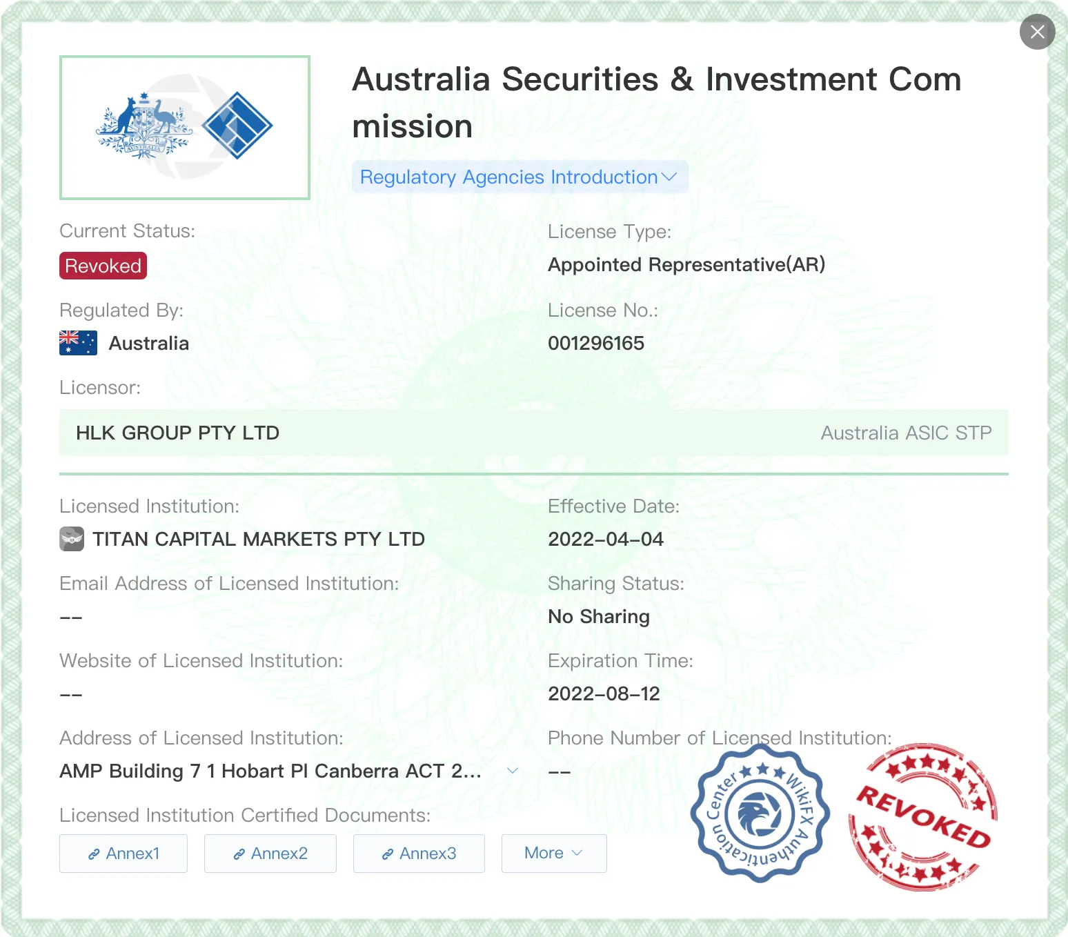 Titan Capital Markets是否合法? Titan Capital Markets是否合法?