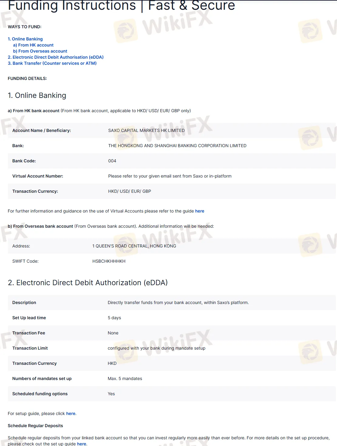 Depósitos e Saques 1