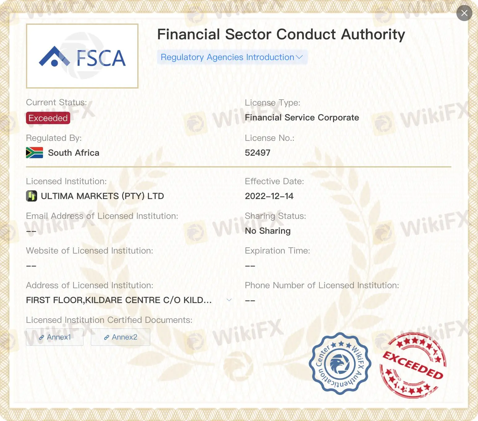 Regulatory Status