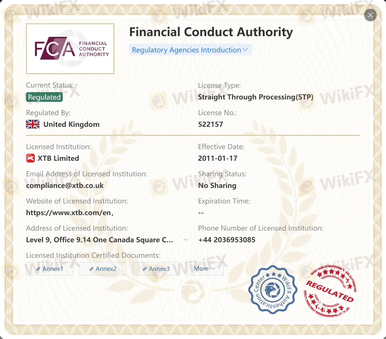 Regulamentado pela FCA