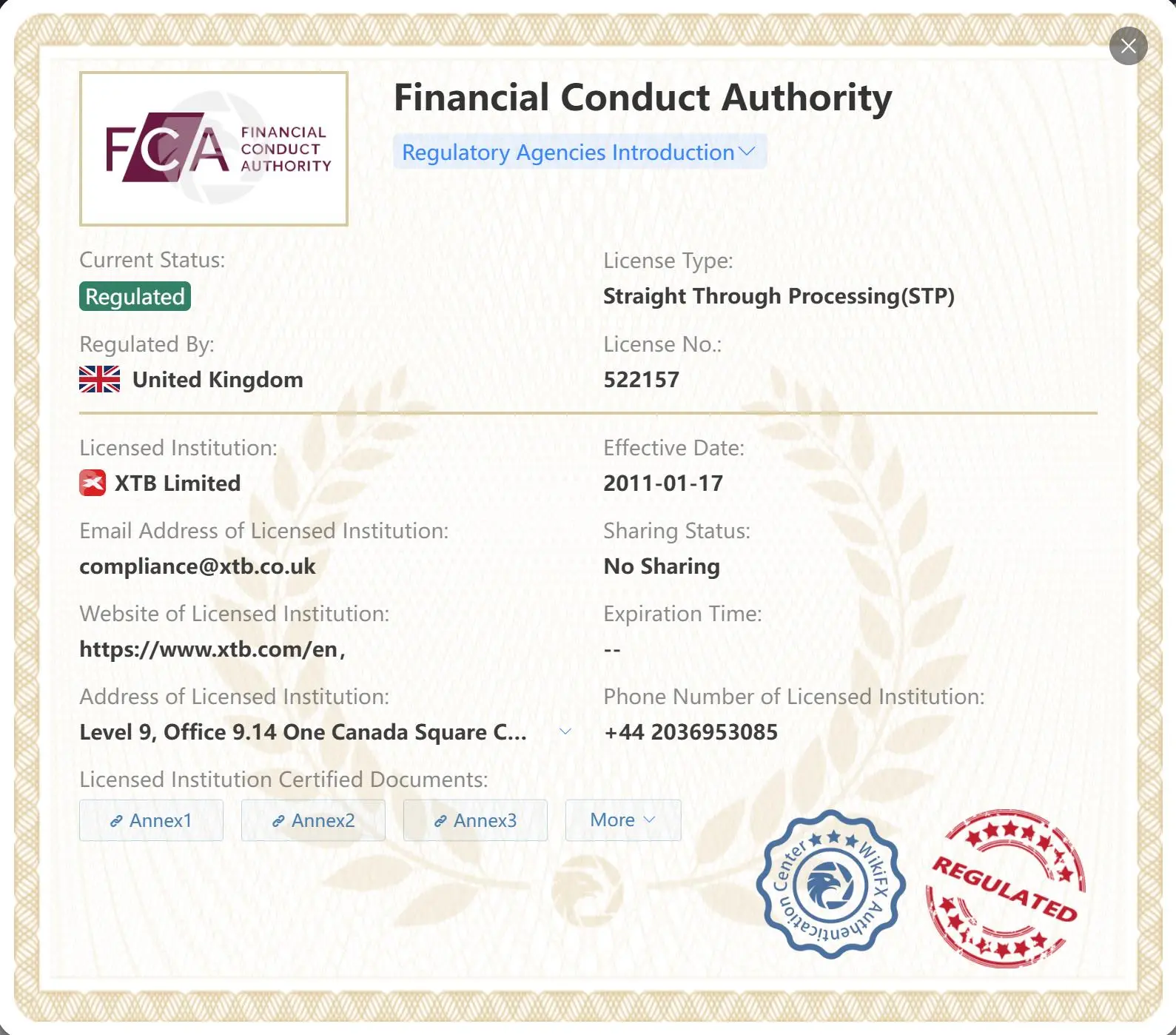 Regulated by FCA Regulated by FCA