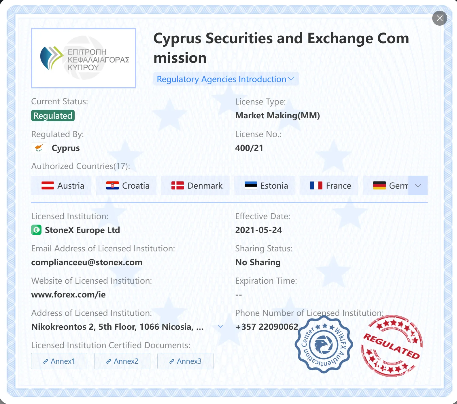 Reguliert von CySEC Reguliert von CySEC