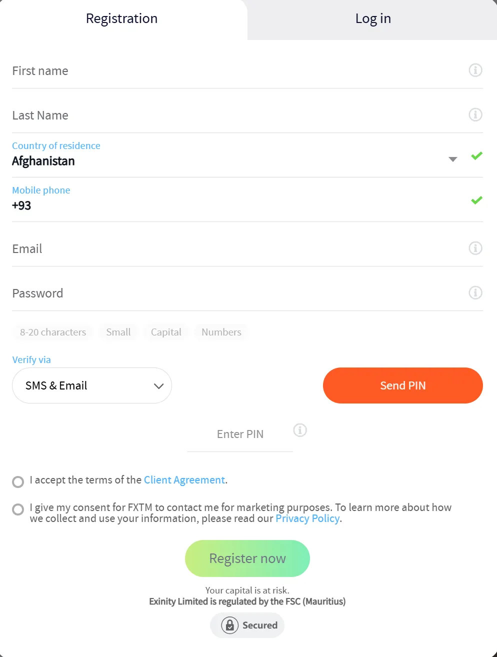 Fill in required info Fill in required info