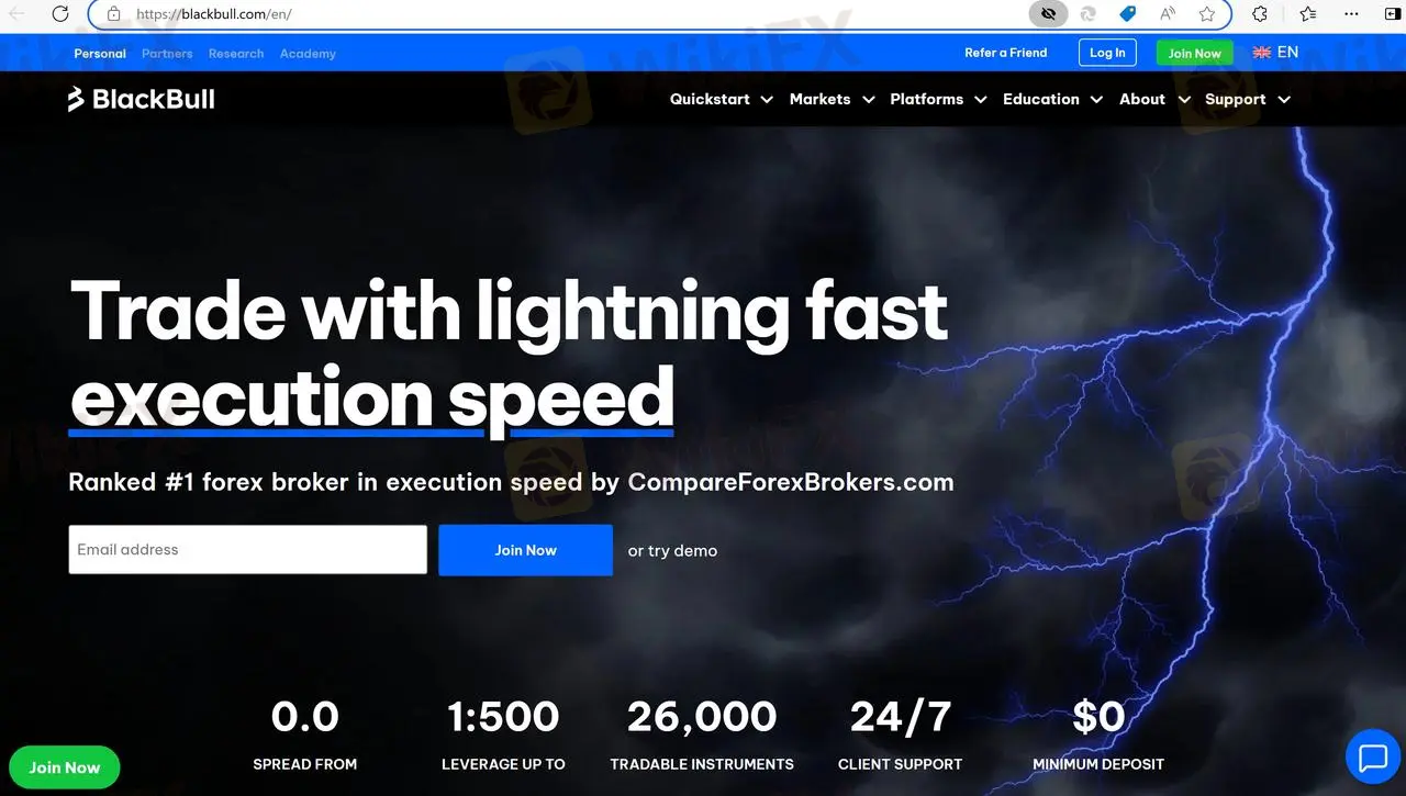 BlackBull's homepage