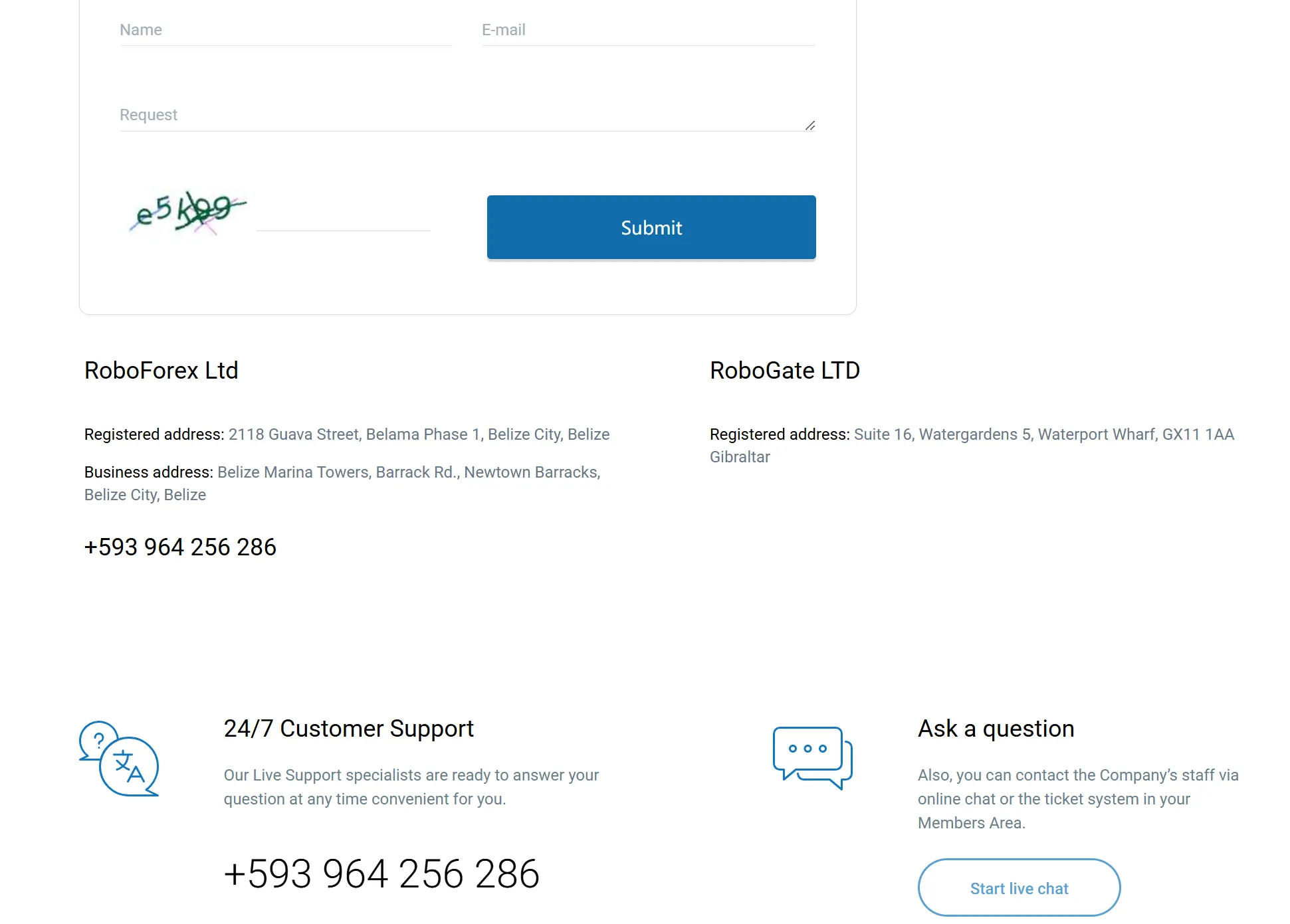 Contact info Contact info
