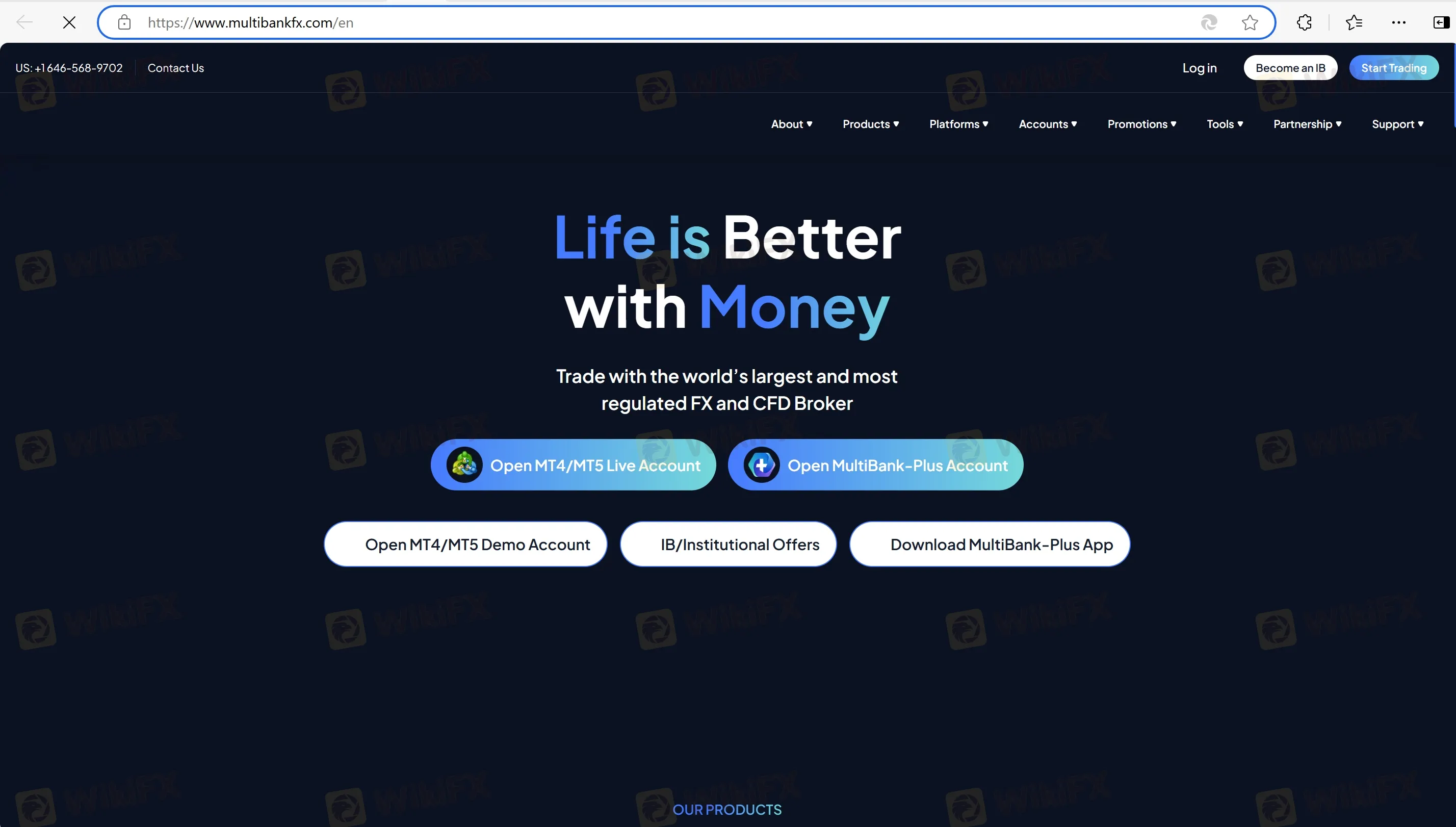 MultiBank Group's homepage