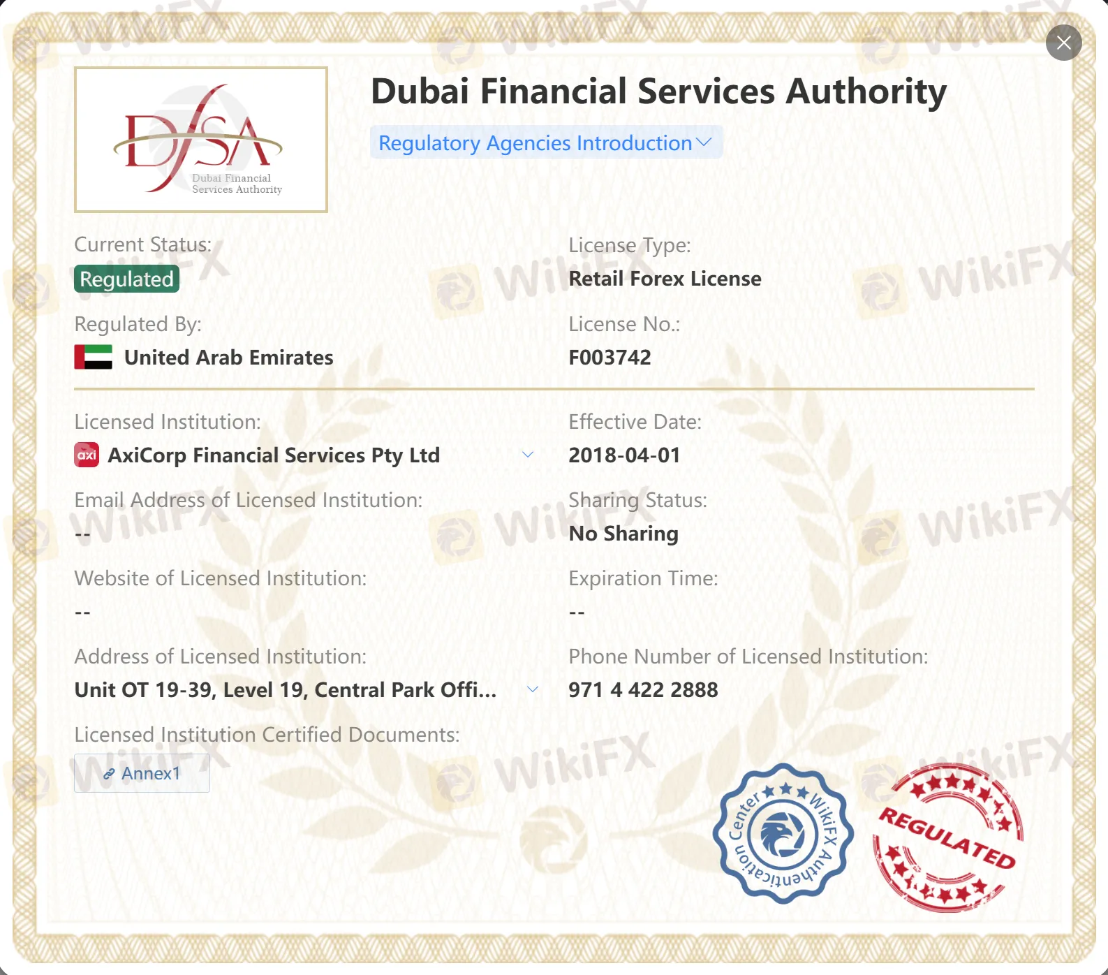 Regulated by DFSA Regulated by DFSA