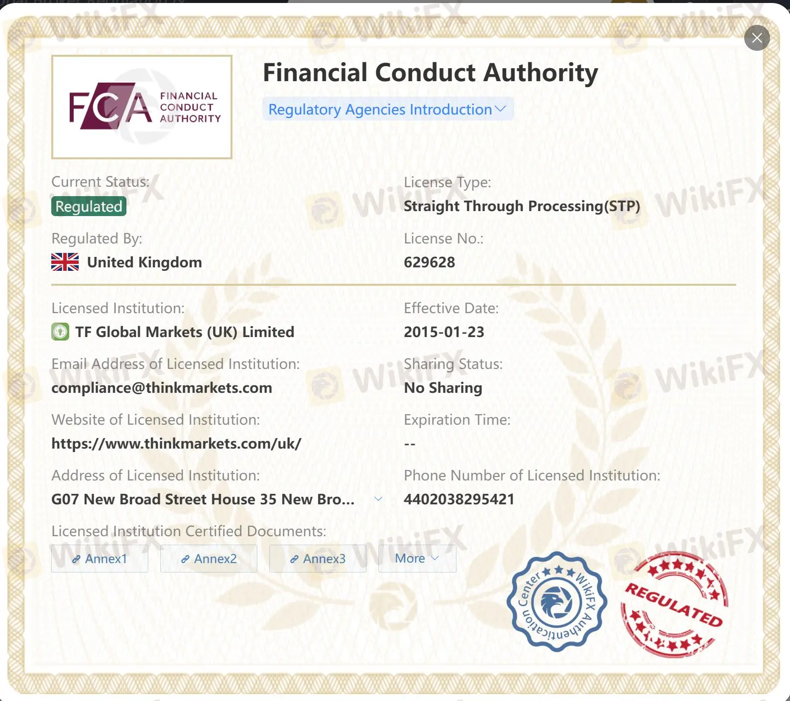 Regulated by FCA
