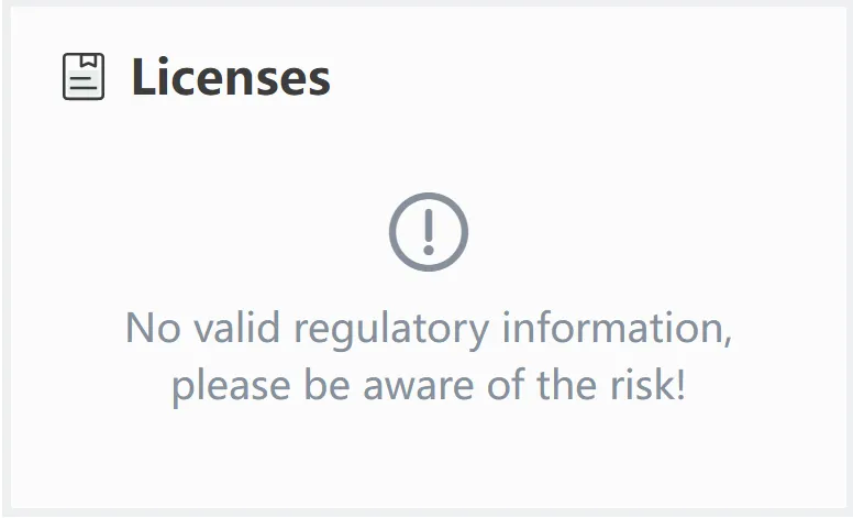 No license No license