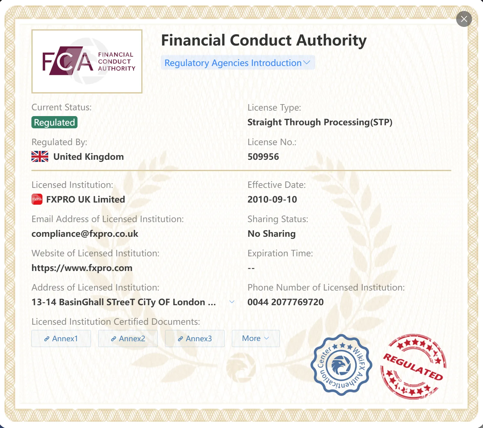 Regulated by FCA Regulated by FCA