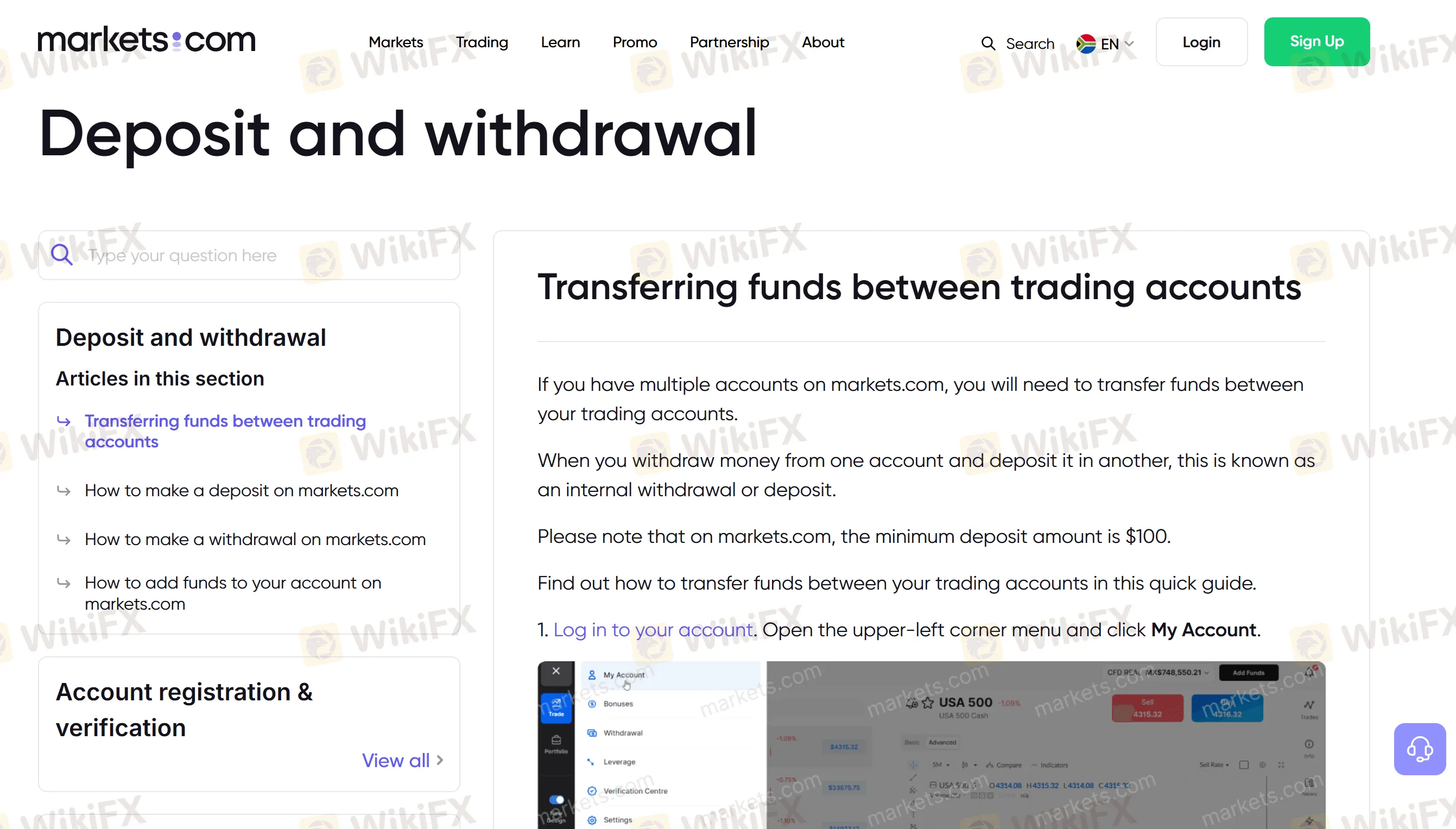 Deposit and Withdrawal 