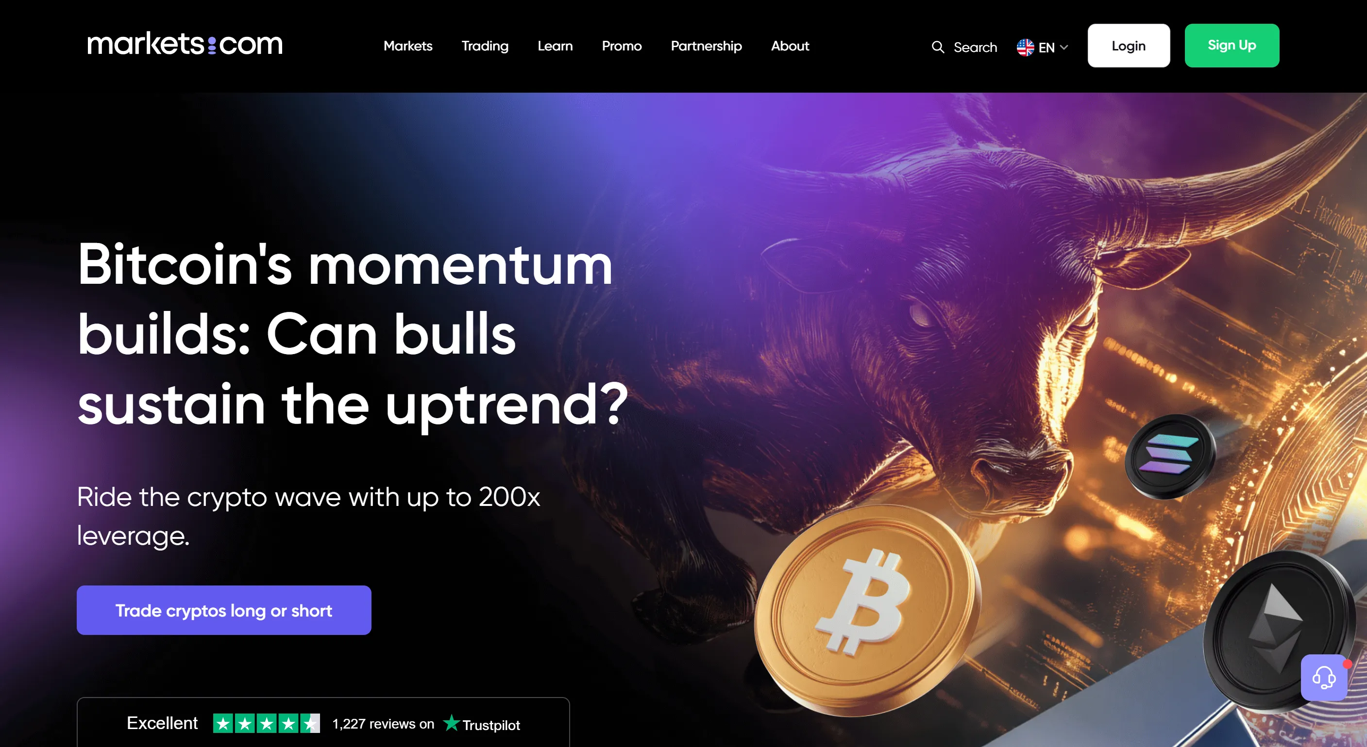 Markets.com 홈페이지 Markets.com 홈페이지