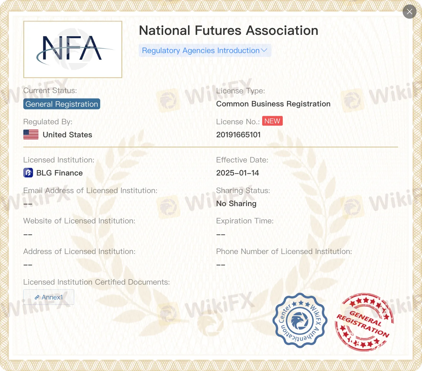 Regulatory Status