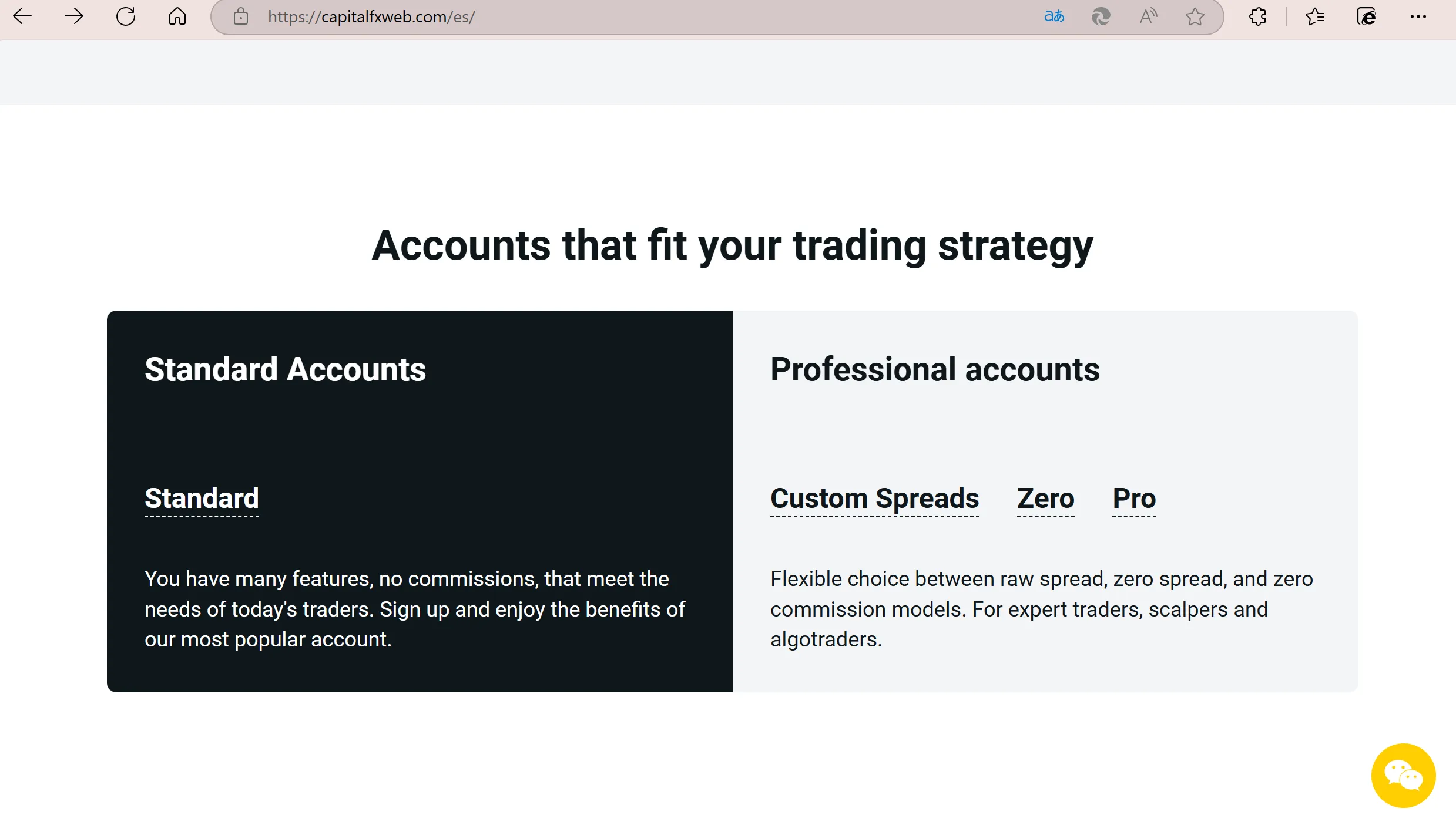 Account comparison Account comparison