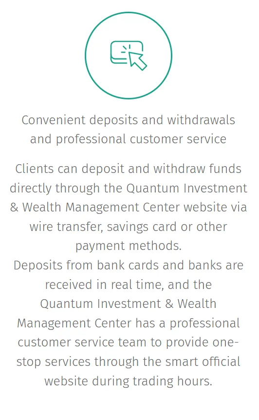 Deposit and Withdrawal Deposit and Withdrawal