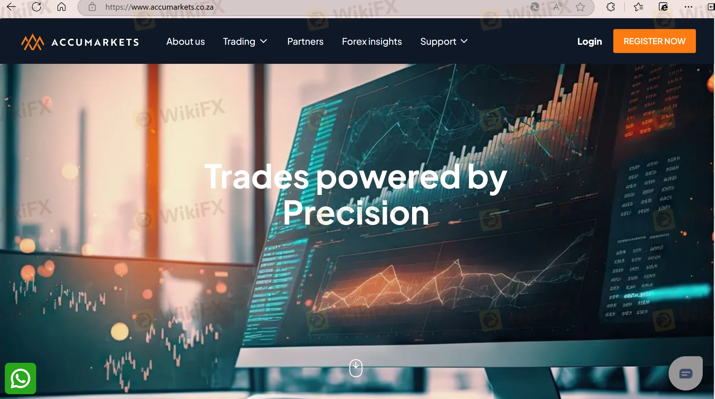 Accumarkets' homepage