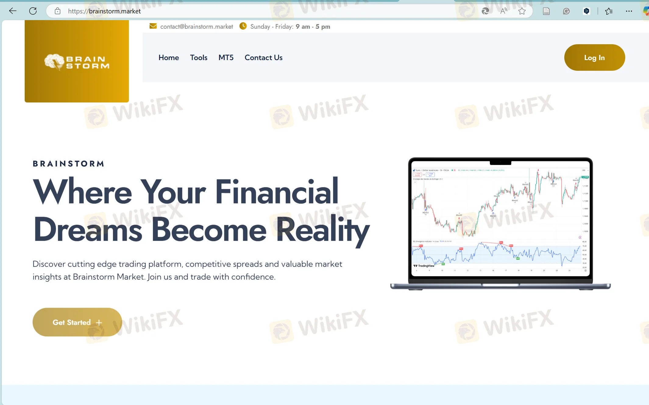 Brainstorm Market's homepage