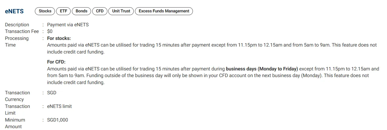 Deposit and Withdrawal Deposit and Withdrawal