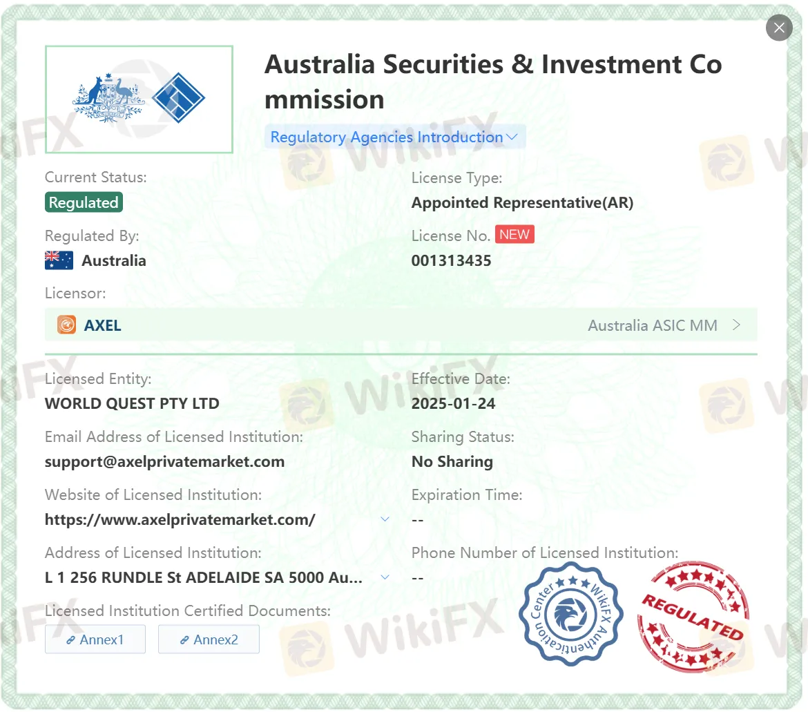 受ASIC監管 受ASIC監管