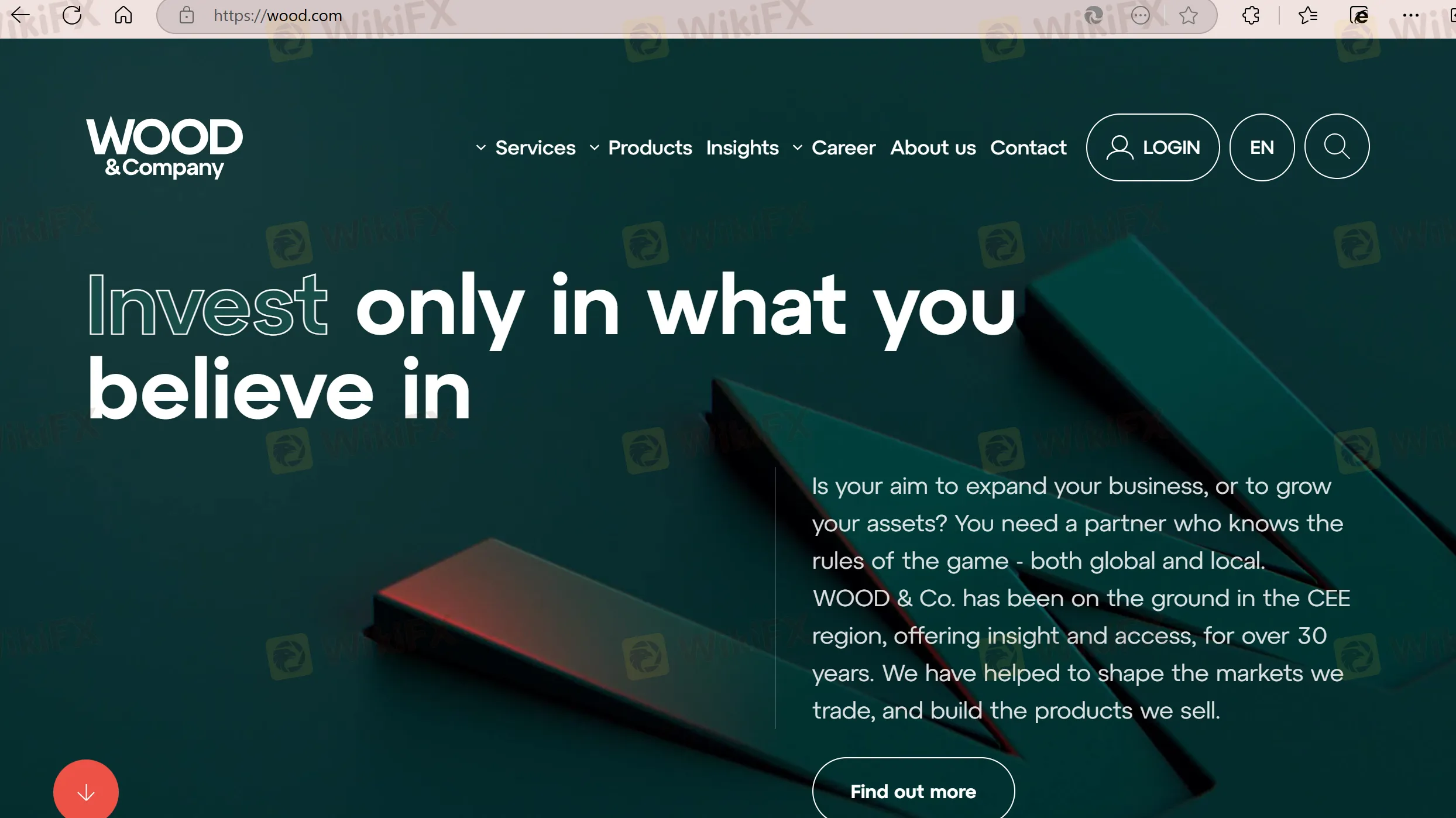 WOOD & Co's homepage