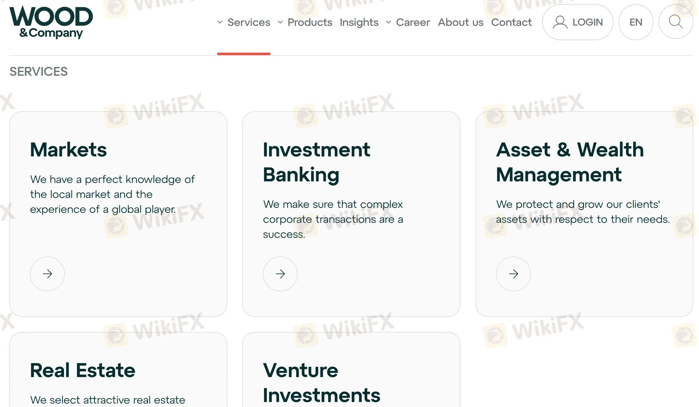 Services WOOD & Co Services WOOD & Co