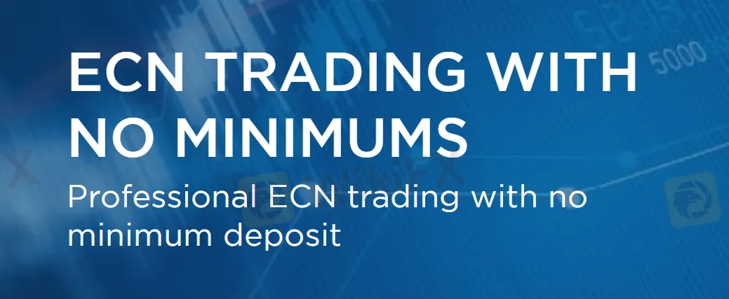 ECN trading with no minimums