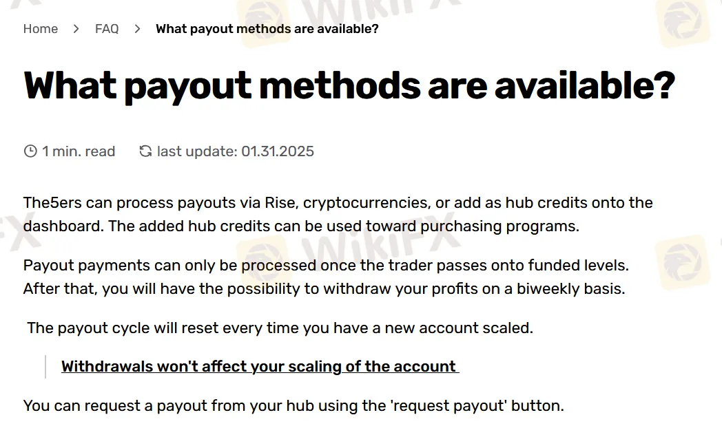 Deposit and Withdrawal