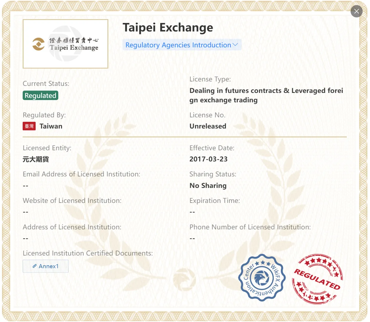 元大期貨(HK)股份有限公司 元大期貨(HK)股份有限公司