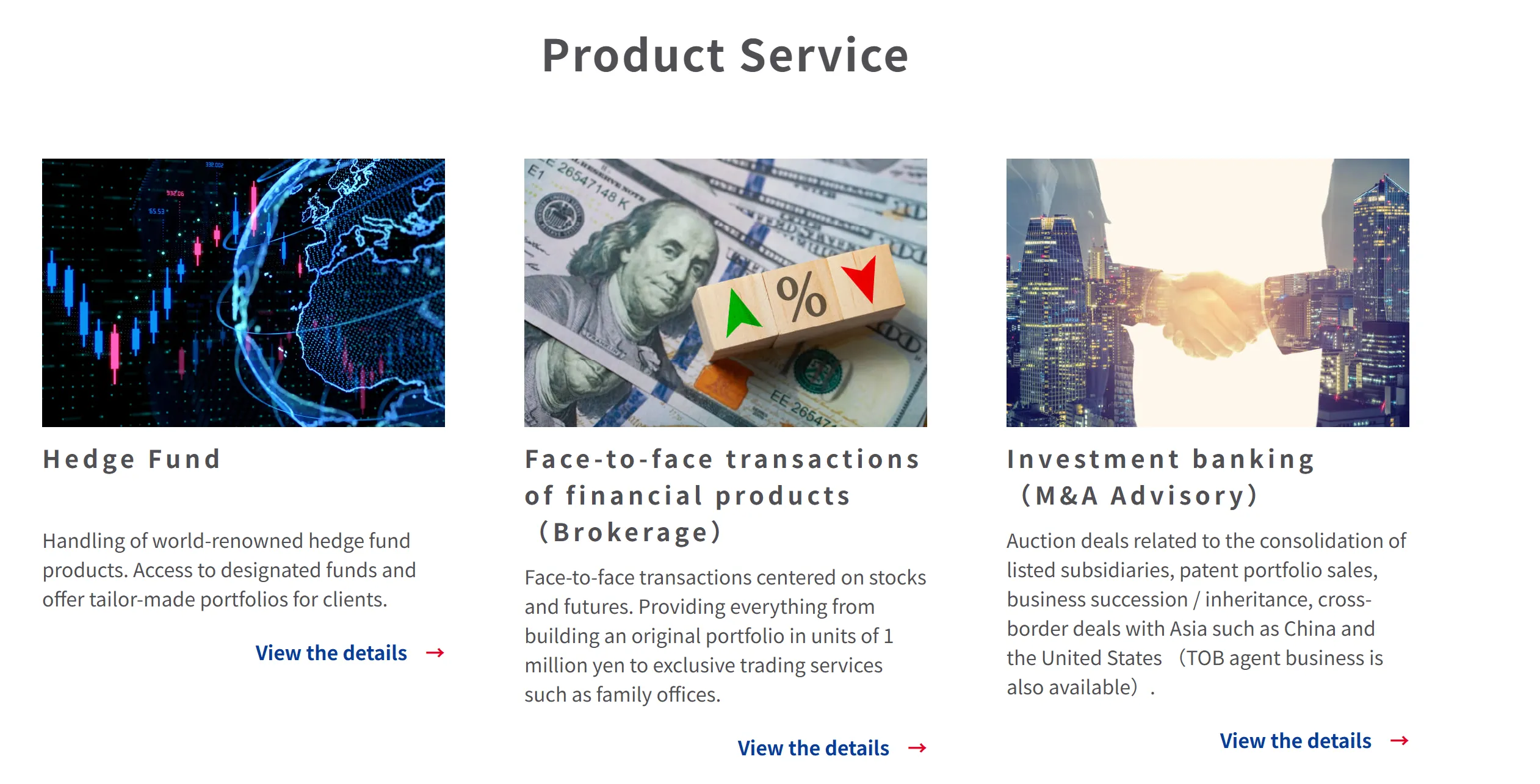 Products and Services Products and Services